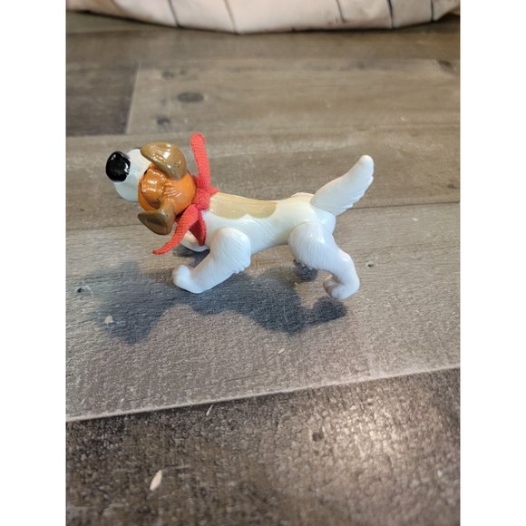 White brown scruffy dog red bandana toy figure animal - Picture 3 of 4